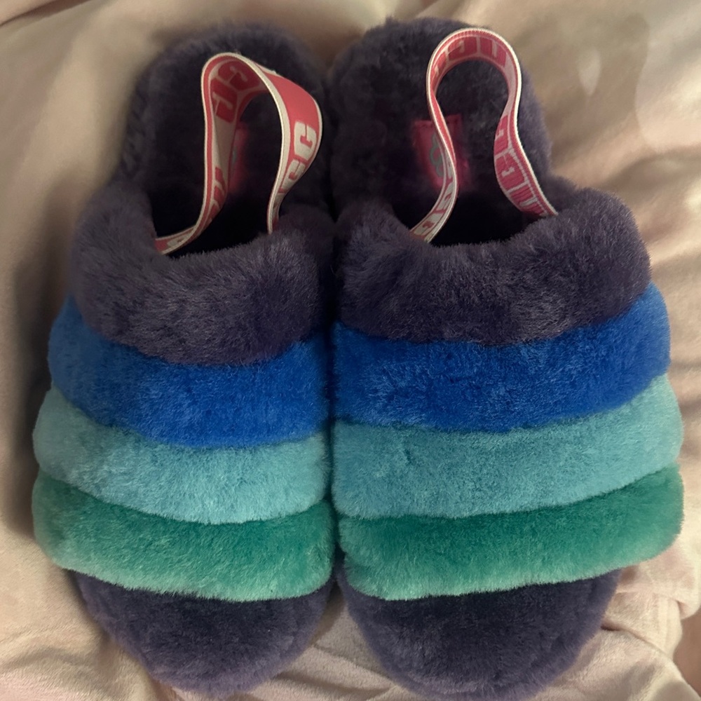 UGG Multicolor Fluffy Slippers